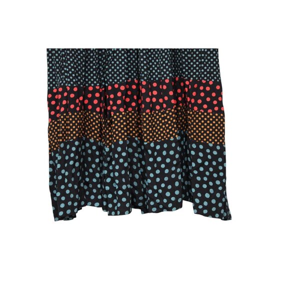 Vintage Carole Little Midi Skirt Size 4 Pull On Elastic Waist Polka Dot Pleated - Picture 4 of 13